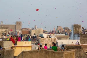 Kite flying during Makar Sankranti in Odisha