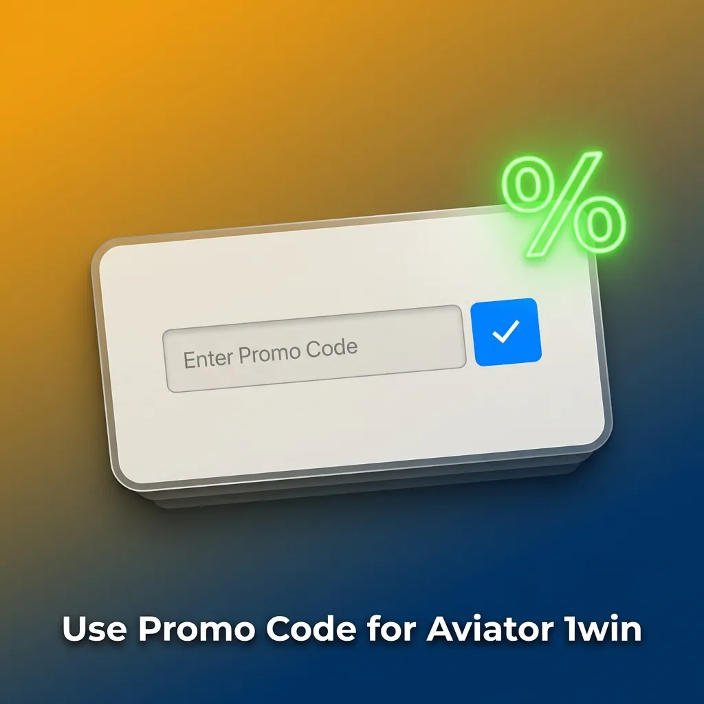 Player entering promo code on 1win Aviator game interface to unlock bonus offers and deposit rewards